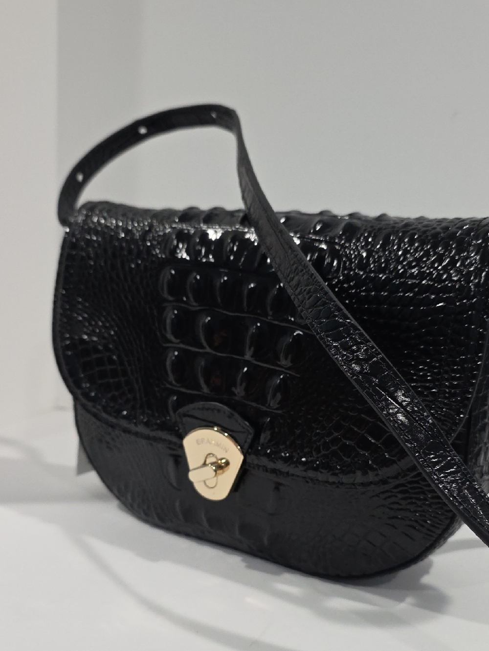 NWT ✅ Brahmin PORTIA BLACK Melbourne Leather Bag ⭐ NWT, COA, DUST BAG - Picture 13 of 16